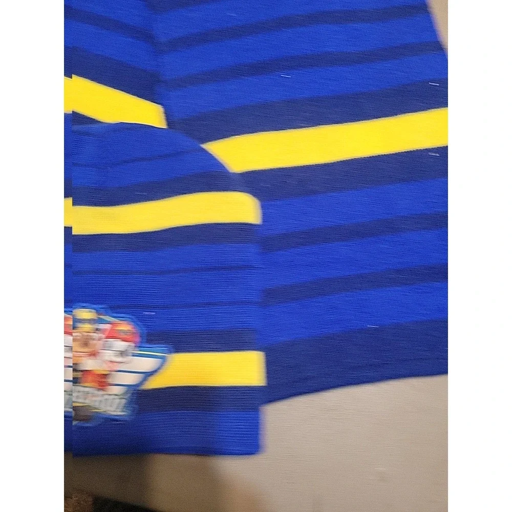 Paw Patrol‎ Top Pups Hat Scarf Set Kids One Size Blue Stripe Winter Knit